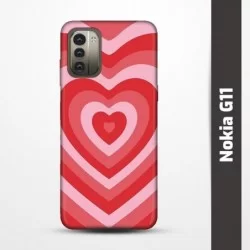 Obal na Nokia G11 s potiskem-Srdce