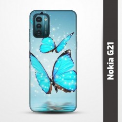 Pružný obal na Nokia G21 s motivem Motýli