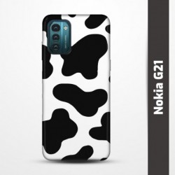 Pružný obal na Nokia G21 s motivem Cow