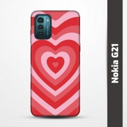 Pružný obal na Nokia G21 s motivem Srdce