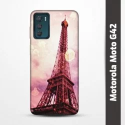 Pružný obal na Motorola Moto G42 s motivem Paris