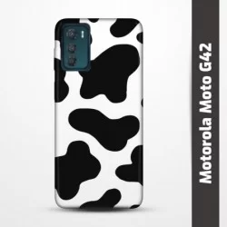 Pružný obal na Motorola Moto G42 s motivem Cow