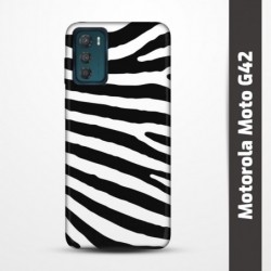 Pružný obal na Motorola Moto G42 s motivem Zebra