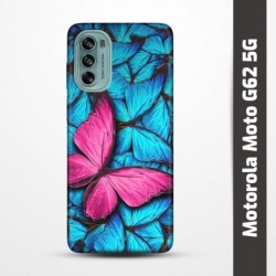 Pružný obal na Motorola Moto G62 5G s motivem Modří motýli