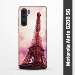 Pružný obal na Motorola Moto G200 5G s motivem Paris
