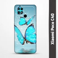 Pružný obal na Xiaomi Poco C40 s motivem Motýli