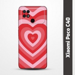 Pružný obal na Xiaomi Poco C40 s motivem Srdce