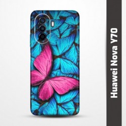 Pružný obal na Huawei Nova Y70 s motivem Modří motýli
