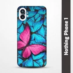 Pružný obal na Nothing Phone 1 s motivem Modří motýli