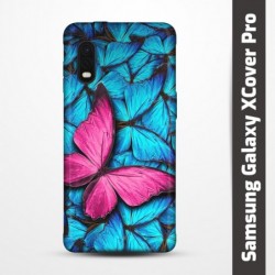 Pružný obal na Samsung Galaxy XCover Pro s motivem Modří motýli