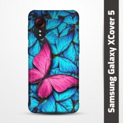 Pružný obal na Samsung Galaxy XCover 5 s motivem Modří motýli