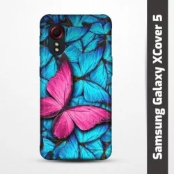 Obal na Samsung Galaxy XCover 5 s potiskem-Modří motýli