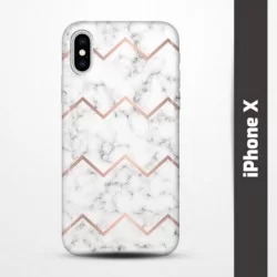 Pružný obal na iPhone X s motivem Bílý mramor