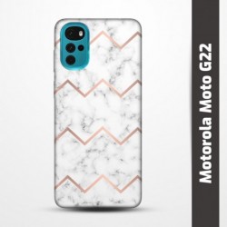 Pružný obal na Motorola Moto G22 s motivem Bílý mramor