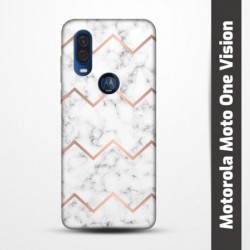 Pružný obal na Motorola Moto One Vision s motivem Bílý mramor
