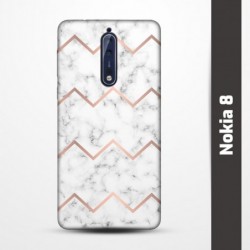 Obal na Nokia 8 s potiskem-Bílý mramor