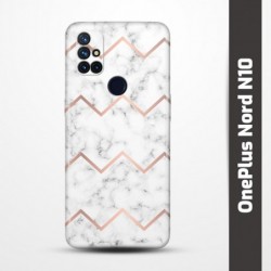 Pružný obal na OnePlus Nord N10 s motivem Bílý mramor