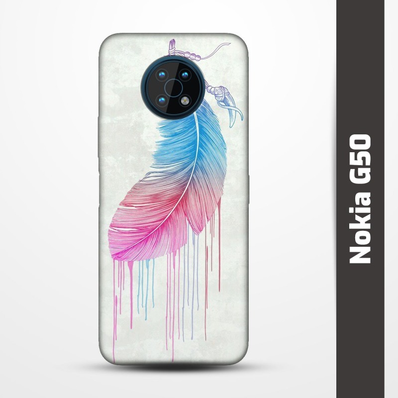 Pružný obal na Nokia G50 s motivem Pírko