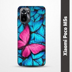 Pružný obal na Xiaomi Poco M5s s motivem Modří motýli