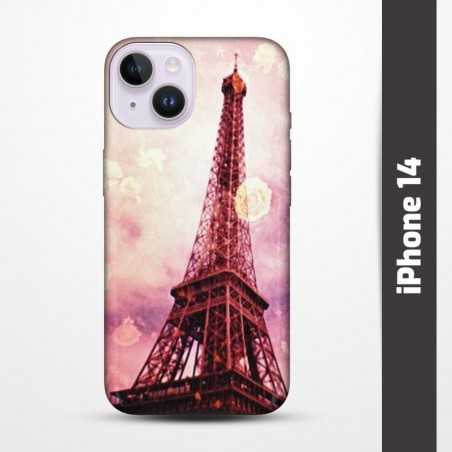 Pružný obal na iPhone 14 s motivem Paris