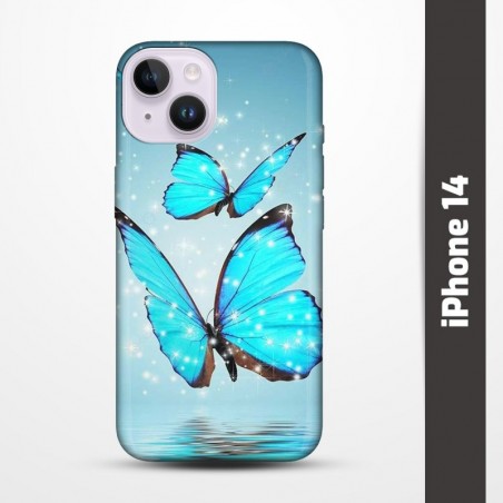 Pružný obal na iPhone 14 s motivem Motýli