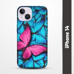 Pružný obal na iPhone 14 s motivem Modří motýli