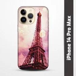 Pružný obal na iPhone 14 Pro Max s motivem Paris