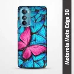 Pružný obal na Motorola Moto Edge 30 s motivem Modří motýli