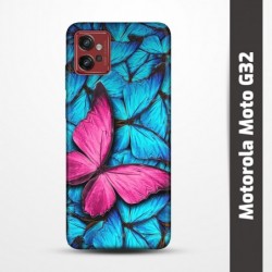 Pružný obal na Motorola Moto G32 s motivem Modří motýli