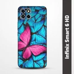 Pružný obal na Infinix Smart 6 HD s motivem Modří motýli