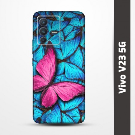 Obal na Vivo V23 5G s potiskem-Modří motýli
