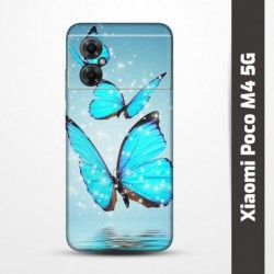 Pružný obal na Xiaomi Poco M4 5G s motivem Motýli