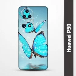 Pružný obal na Huawei P50 s motivem Motýli