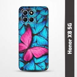 Pružný obal na Honor X8 5G s motivem Modří motýli