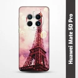 Pružný obal na Huawei Mate 50 Pro s motivem Paris