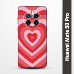 Pružný obal na Huawei Mate 50 Pro s motivem Srdce