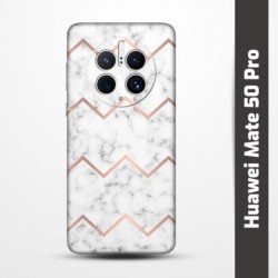 Pružný obal na Huawei Mate 50 Pro s motivem Bílý mramor