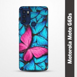 Pružný obal na Motorola Moto G60s s motivem Modří motýli