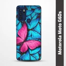 Obal na Motorola Moto G60s s potiskem-Modří motýli
