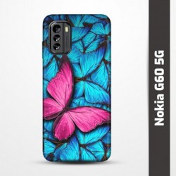 Obal na Nokia G60 5G s potiskem-Modří motýli
