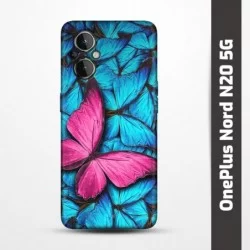 Obal na OnePlus Nord N20 5G s potiskem-Modří motýli