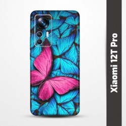 Pružný obal na Xiaomi 12T Pro s motivem Modří motýli
