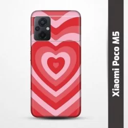 Pružný obal na Xiaomi Poco M5 s motivem Srdce