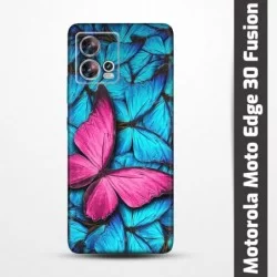 Obal na Motorola Moto Edge 30 Fusion s potiskem-Modří motýli