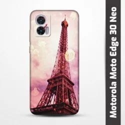 Pružný obal na Motorola Moto Edge 30 Neo s motivem Paris