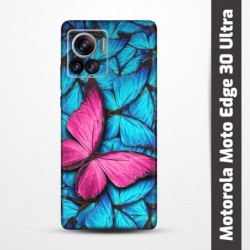 Pružný obal na Motorola Moto Edge 30 Ultra s motivem Modří motýli