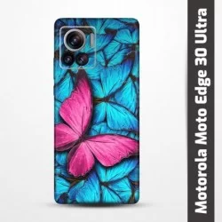 Obal na Motorola Moto Edge 30 Ultra s potiskem-Modří motýli