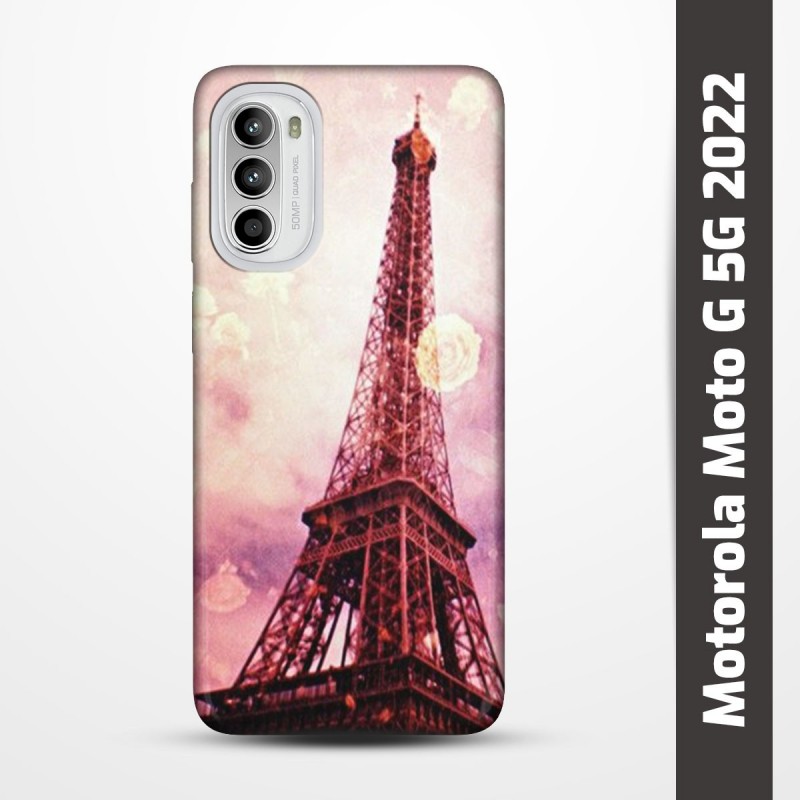 Pružný obal na Motorola Moto G 5G 2022 s motivem Paris
