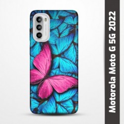Pružný obal na Motorola Moto G 5G 2022 s motivem Modří motýli