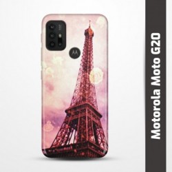 Pružný obal na Motorola Moto G20 s motivem Paris